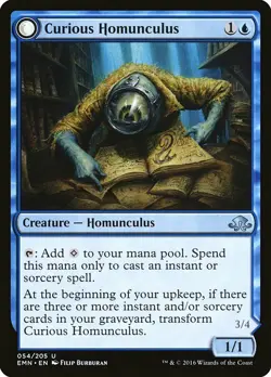 1x Curious Homuncullus // Voracious Reader - NM English MTG - Eldritch Moon - Image 1