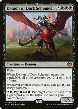 1x Demon of Dark Schemes - NM English MTG - Kaladesh - Image 1