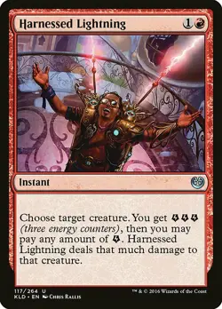 1x Harnessed Lightning - NM English MTG - Kaladesh - Image 1