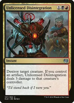 1x Unlicensed Disintegration - NM English MTG - Kaladesh - Image 1