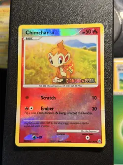 Pokemon Card Chimchar 76/130 Reverse Holo Diamond & Pearl - HP - Image 1