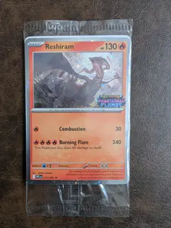 2025 Pokemon Phantasmal Flames Barnes & Noble Promo Stamped Reshiram 17 - SEALED - Image 1