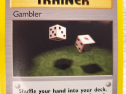 Gambler [C] 60/62 1st-Edition Trainer Fossil English Pokemon 1999 Vtg TCG NM - Image 4