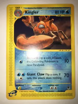 1x Kingler - 50/165 - Rare NM-Mint Pokemon G2 - Expedition - Image 1