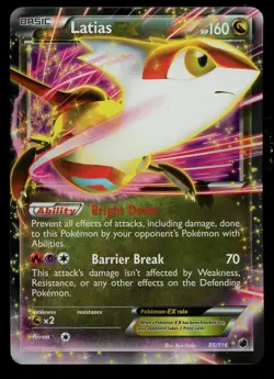 Pokemon Latias EX 85/116 Black & White Plasma Freeze Ultra Rare Near Mint - Image 1