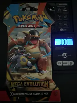 (VERY HEAVY) 33.01g Pokemon TCG Mega Evolution Sleeved Booster Pack (SEALED)✅ - Image 1