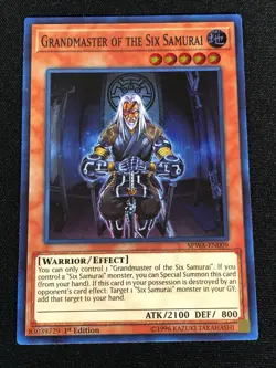 Yugioh Grandmaster of the Six Samurai SPWA-EN009 1st Super (NM) - Image 1