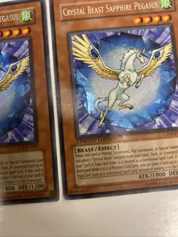 Yugioh - Crystal Beast Sapphire Pegasus CT04-EN002 Limited SECRET X3 - 2-LP 1-MP - Image 5