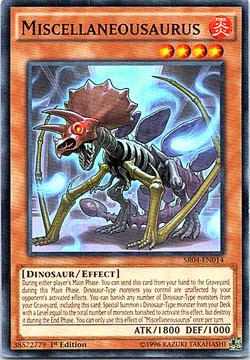 Miscellaneousaurus SR04-EN014 Yu-Gi-Oh! Light Play 1st Edition - Image 1