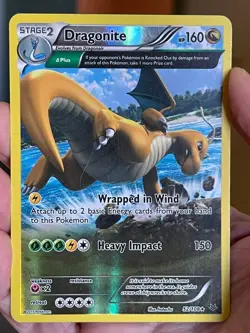 POKEMON DRAGONITE 52/108 REVERSE HOLOFOIL ROARING SKIES MP CARD - Image 1