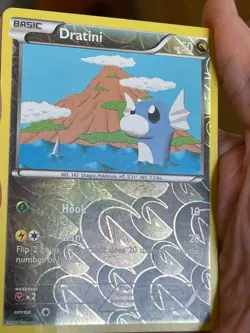 POKEMON DRATINI 49/108 COMMON REVERSE HOLOFOIL ROARING SKIES MP CARD - Image 3
