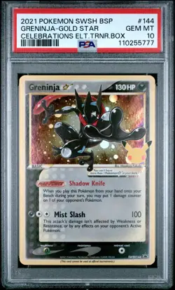 PSA 10 Greninja Gold Star SWSH144 Promo English Pokemon Card - 777 - Image 1
