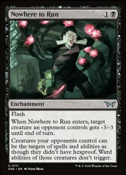MTG Nowhere to Run - Foil, Duskmourn: House of Horror, Lightly Played, English - Image 1