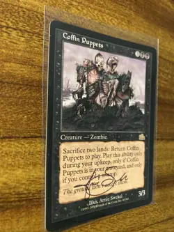 MTG✨Artist Signed COFFIN PUPPETS✨Prophecy NM/M RARE Creature 2000 A. SWEKEL Art - Image 3