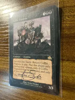 MTG✨Artist Signed COFFIN PUPPETS✨Prophecy NM/M RARE Creature 2000 A. SWEKEL Art - Image 4
