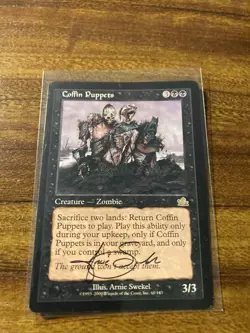 MTG✨Artist Signed COFFIN PUPPETS✨Prophecy NM/M RARE Creature 2000 A. SWEKEL Art - Image 5