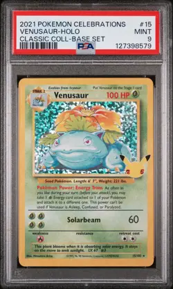 Venusaur 15/102 - Celebrations - Graded PSA 9 MINT Pokemon Card - Image 3