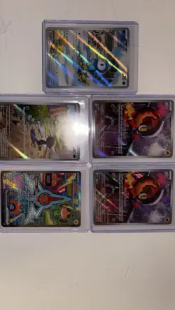 Phantasmal Flames Pokemon Center Charcadet Promo + SR’s pokemon card lot - Image 1