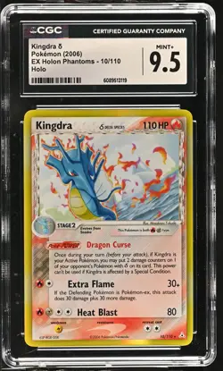 CGC 9.5 MINT+ Kingdra 2006 EX Holon Phantoms 10/110 Holo Pokemon Card - Image 1