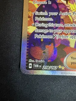 POKEMON TWILIGHT MASQUERADE KIERAN SPECIAL ILLUSTRATION RARE 218/167 Full Art - Image 4