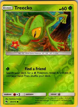Treecko 20/214 SM - Lost Thunder Pokemon TCG LP-NM - Image 1