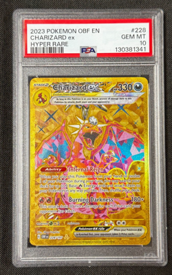 Charizard ex Hyper Rare PSA 10 GEM MT 2023 Pokemon Obsidian Flames #228/197 - Image 1