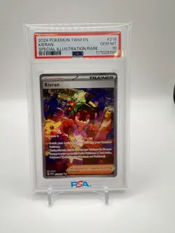 Kieran Special Illustration Rare Pokemon Twilight Masquerade 218 NM PSA 10 - Image 1
