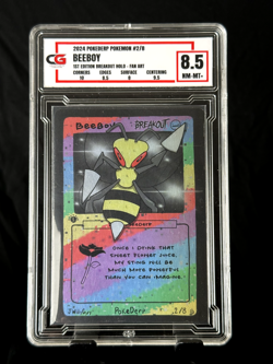Beedrill CG 8.5 PokeDerp CGC PSA Pokemon Fanart Non TCG 2024 - Image 1