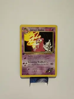 Pokemon TCG Sabrina's Slowbro Gym Heroes 60/132 Regular 1st Edition Uncommon LP - Image 1