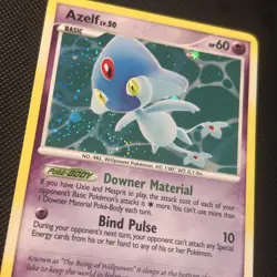 Pokemon Azelf Holo Rare 4/123 Mysterious Treasures Holo BLEED SWIRL 2007 - Image 1