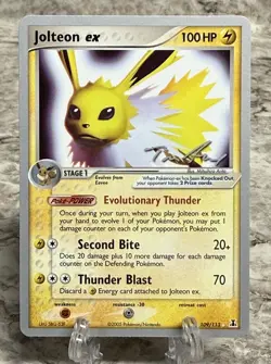 Pokemon TCG Jolteon ex 109/113 World Championships 2007 Tom Roos - Near Mint - Image 1