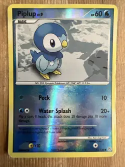 Piplup - 93/130 - Pokemon Diamond & Pearl Reverse Holo Rare HP - Image 1