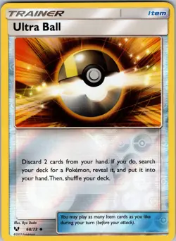 Ultra Ball 68/73 Shining Legends Reverse Holo Pokemon TCG NM - Image 1