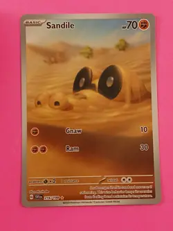 Sandile Pokemon Scarlet & Violet Base 216/198 illustration rare - Image 1