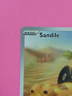 Sandile Pokemon Scarlet & Violet Base 216/198 illustration rare - Image 3