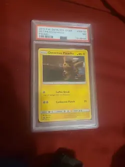 Pokemon TCG Detective Pikachu SM190 Promo PSA NM 7 - Image 1