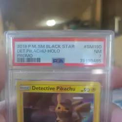 Pokemon TCG Detective Pikachu SM190 Promo PSA NM 7 - Image 3