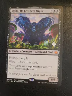 Maha, Its Feathers Night BLB Bloomburrow MTG #100 MYTHIC Magic Elemental Bird LP - Image 1