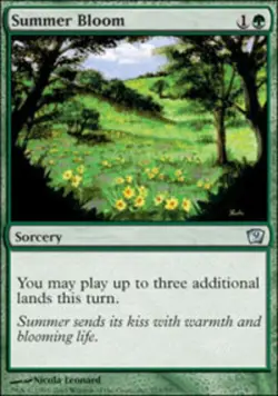 MTG Summer Bloom - Foil, Ninth Edition, Heavily Played, English - Image 1