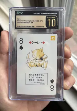 Pokemon Japanese 1996 Toyota Netz Deck Abra Playing Card CGC Pristine 10 *POP 1* - Image 1