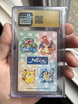 Pokemon Japanese 1996 Toyota Netz Deck Abra Playing Card CGC Pristine 10 *POP 1* - Image 2