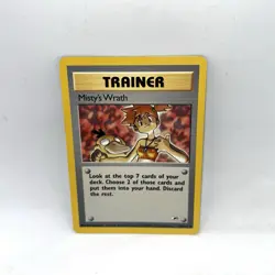 Gym Heroes #114/132 Misty's Wrath Pokemon Card Uncommon Creased Corner - Image 1