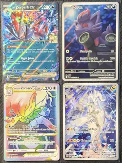 Pokemon TCG • 4x Card Lot • 'Journey With N' Theme • Zoroark + Reshiram • LP - Image 1