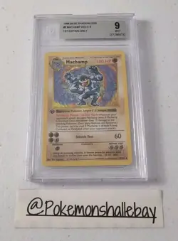 Machamp SHADOWLESS 8/102 1st Edition - Base Set *BGS 9 - MINT* Holo Pokemon - Image 1
