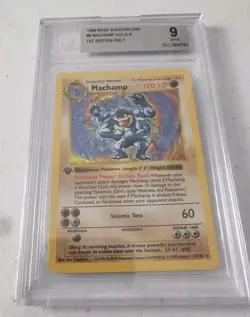 Machamp SHADOWLESS 8/102 1st Edition - Base Set *BGS 9 - MINT* Holo Pokemon - Image 2