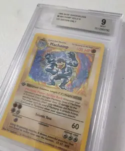 Machamp SHADOWLESS 8/102 1st Edition - Base Set *BGS 9 - MINT* Holo Pokemon - Image 3