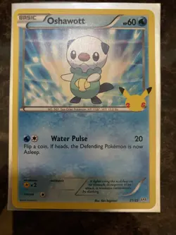 Oshawott 21/25 - Non-Holo - Pokemon 25th Anniversary McDonalds Promo - Mint - Image 1