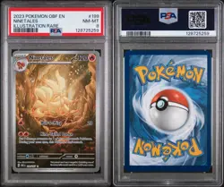 Ninetales, SV Obsidian Flames Pokemon Illustration Rare, 199/197, PSA 8 NM-MT - Image 3