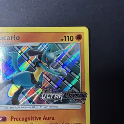 Pokemon TCG Lucario Sun & Moon Ultra Prism Stamped Prerelease Promo SM95 Holo NM - Image 5