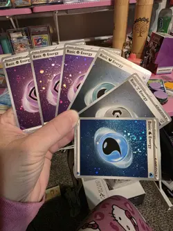 Pokemon Cosmo Holo Energy Scarlet and Violet Series With Swirls - Image 1
